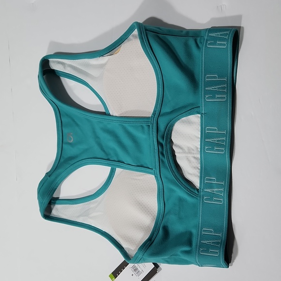 GapFit PowerMove T-Back Sports Bra in Teal Size Small MSRP $35 FPS040 - Picture 6 of 16